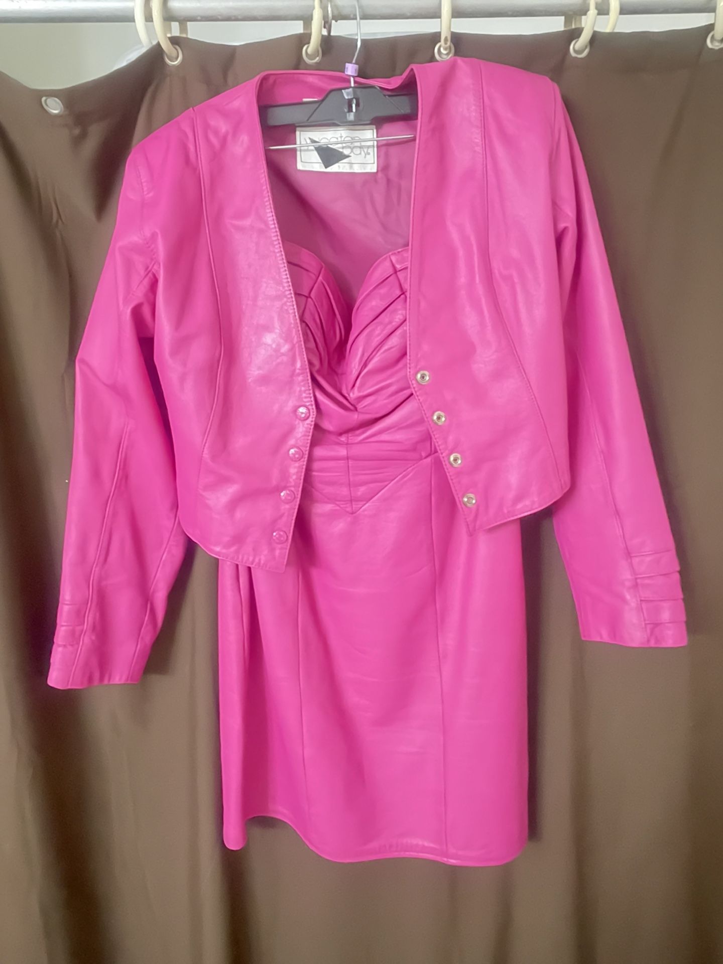 Vintage 80’s Women’s Leather Barbie Dress And Jacket MUST GO