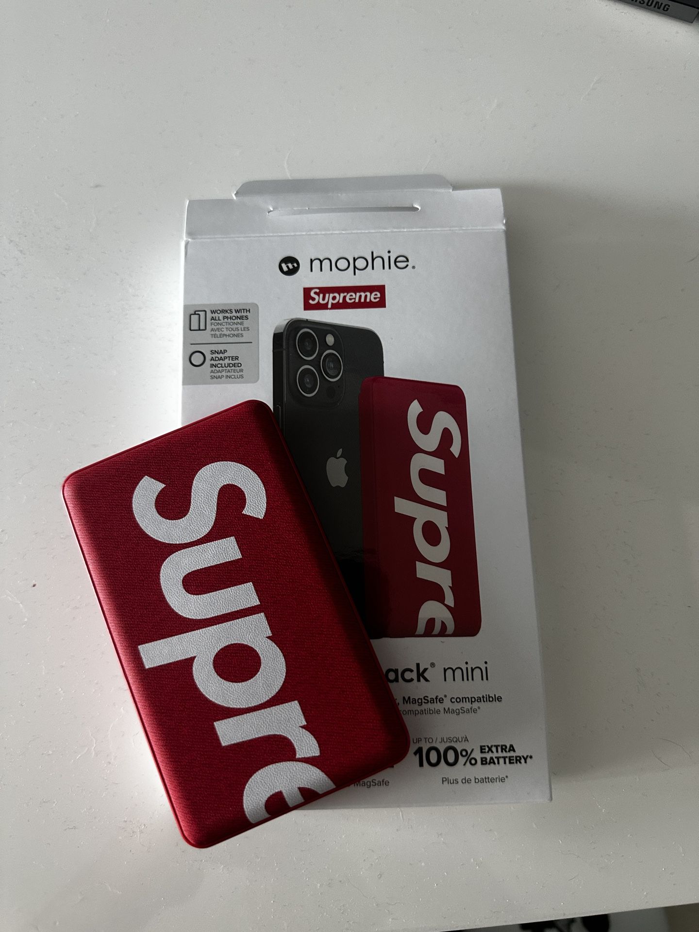 Supreme X Mophie Snap Portable Charger in Red