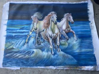 Large Horse Oil Painting on canvas.
