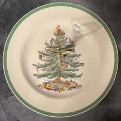 Spode Christmas Tree Single Tier Tidbit or Bonbon Tray. 