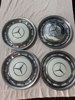 Set of 4 Vintage Mercedes-Benz 14" Hubcaps OEM Wheel Covers W123 W114 W115 W108