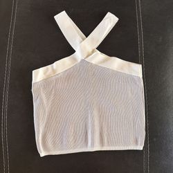 Dreamers by debut Knit Criss Cross Cropped Tank