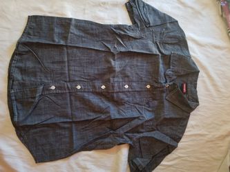 Boy's Denim Wrangler Button Up Shirt