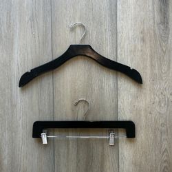 Black Wooden Hangers Many Available