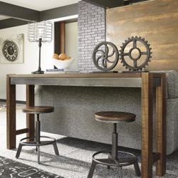 Torjin Gray-Brown Counter Height Set /Dining table and Chairs 