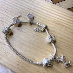Sterling silver bracelet size 7-8” adjustable 14.2g