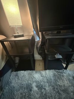 Nightstands & Lamp with TV