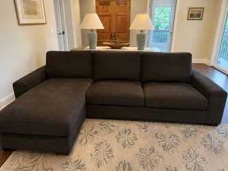 Brown Couch with Chaise