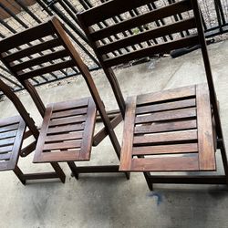 Set Of 4 Wooden Chairs