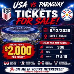 USA vs Paraguay World Cup Home opener