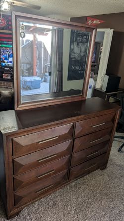 Dresser with mirror
