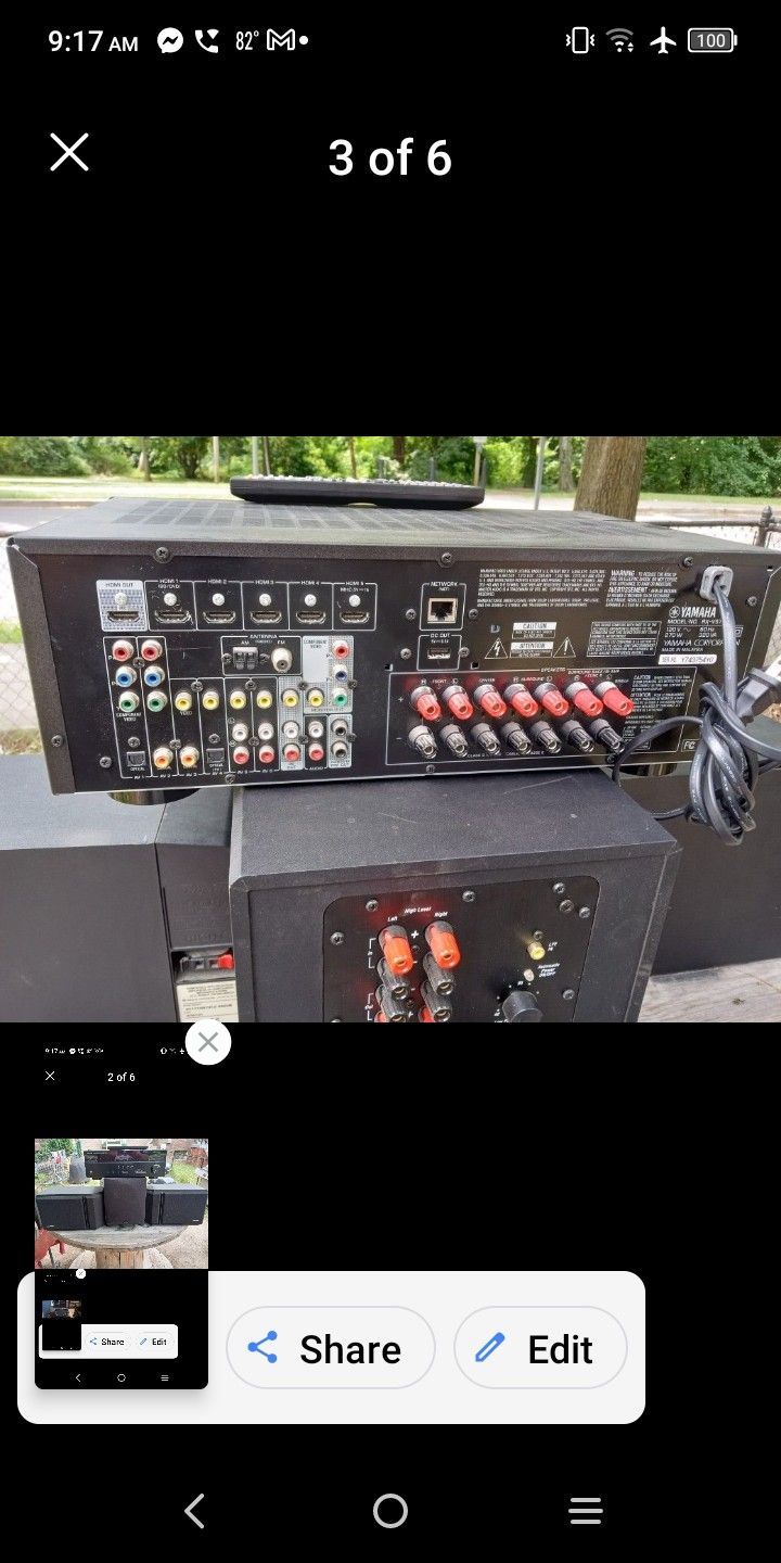 700 WATTS YAMAHA  RX-V575  7.1 AV RECEIVER WITH REMOTE AND HDMI PORTS $250 FINAL PRICE 