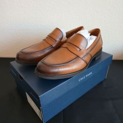 SizeCole Haan Grand 360 Men's Leather Penny Loafer British Tan Dress Shoe NIB