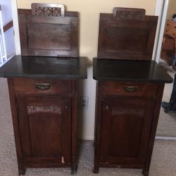 Barbel Top Antique Night Stands