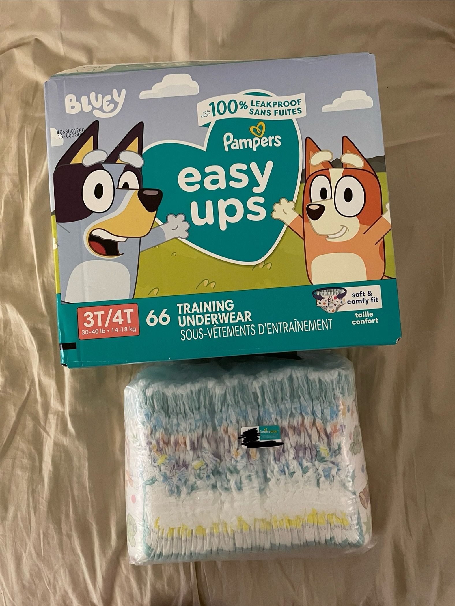 Pampers easy ups Bluey training underwear 3T-4T **33 pull-ups**