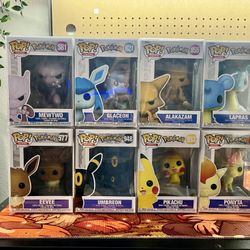 🎉 Pokémon Funko Pops – $10–$15 Each OR Full Set for $80! 🎉