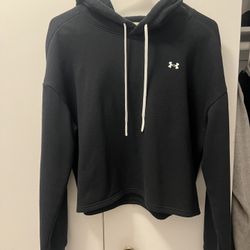 Under Armour Black Cropped Hoodie Size Medium