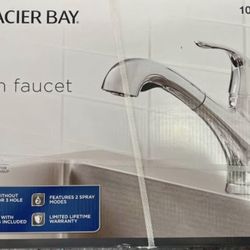 NEW-Glacier Bay Market Single Handle Pull-Out Faucet