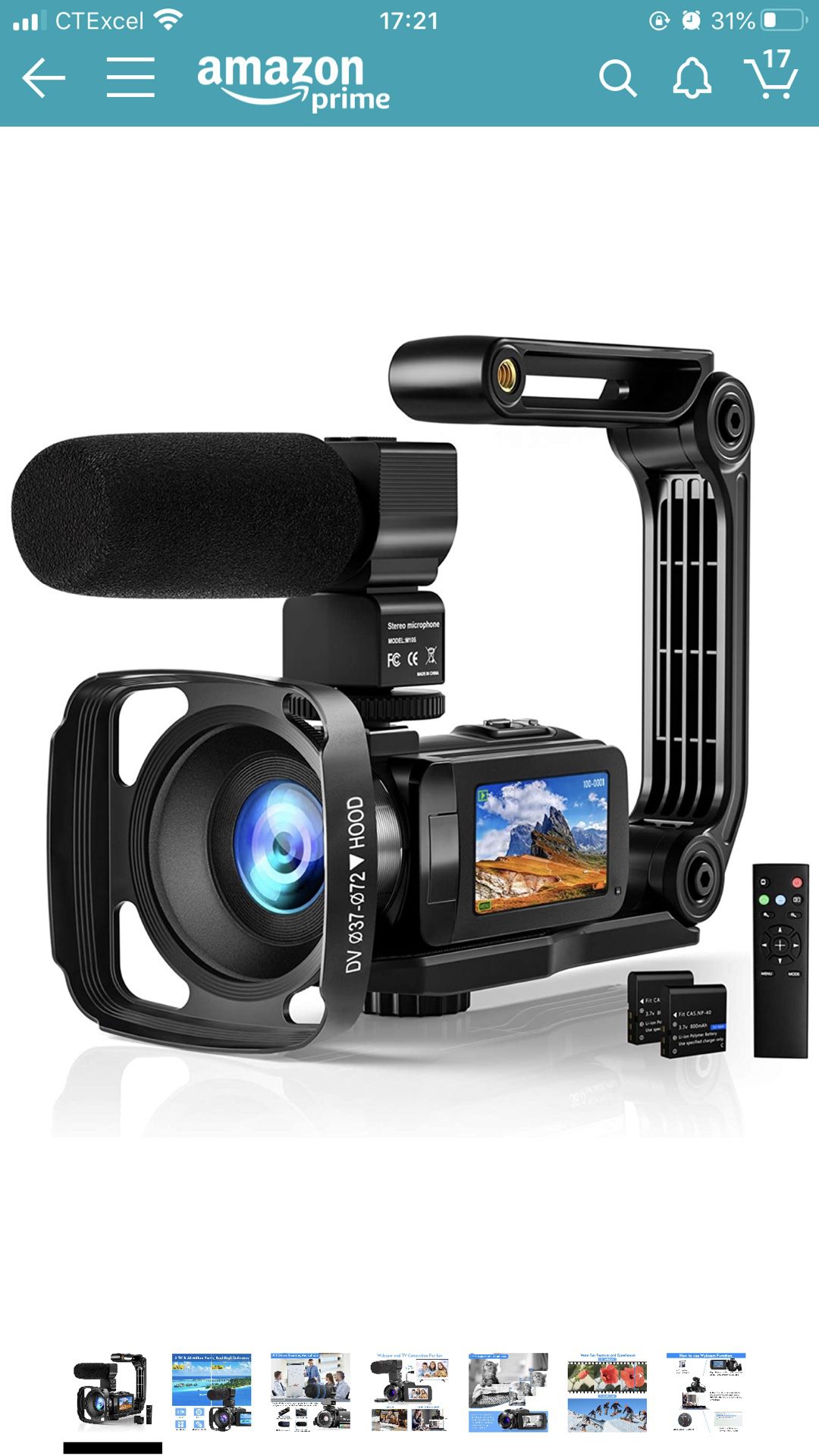 Video Camera 2.7K Camcorder with Microphone Ultra HD 36MP Vlogging Camera for YouTube IR Night Vision 3 Inch Touch Screen Time-Lapse, Slow Motion, Rem
