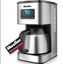 Mueller Ultra Brew Thermal Coffee Maker, 8 cup (34oz) Carafe, Keep Warm, Auto Shut-Off, LCD Display Coffee Machine, Programmable