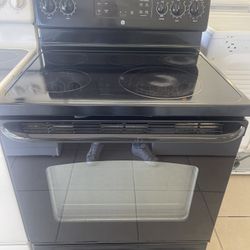 GE GLASS TOP STOVE BLACK 