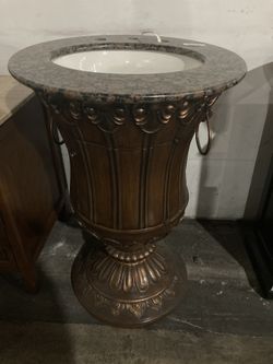 23” Pedestal Vanity Bathroom Sink Cabinet -B2581