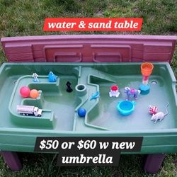 Water & Sand Table W Toys READ DESCRIPTION 