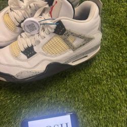 Nike Air Jordan 4  OG Retro White Cement   Size 9.5