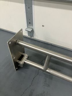 Moen 30” stainless steel bathroom grab bars.