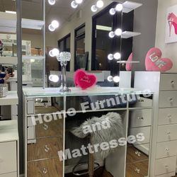 Vanity Set Hollywood Mirror LED Lights Makeup Table✨New