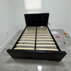 NEW BED FRAM FULL SIZE WITH MATTRESS AND BOX SPRING