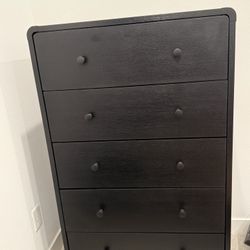 Wood Black Dresser