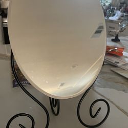 Antique Oval Desk Mirror