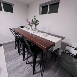 Wood Dining Table With Chairs And Bench 