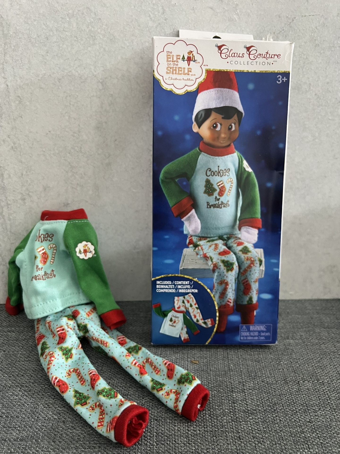 Elf on the Shelf Claus Couture Yummy Cookie PJs Cookies for Breakfast Pajama Set