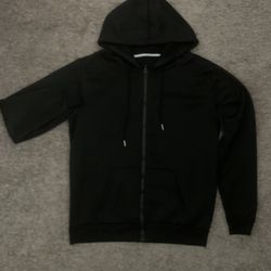 black zip up hoodie 