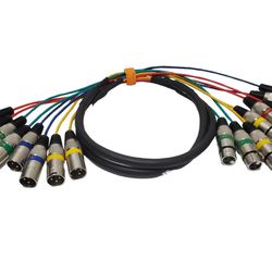 3 Ft XLR Snake Cables 4 Colored, 4-Channel Microphone Patch Cable XLR Male to...