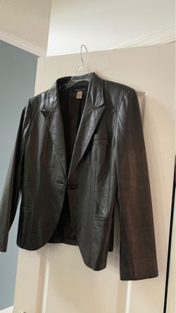 Dark brown ladies leather jacket