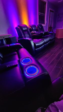 Home Theater Seating - Leather Power Recliner