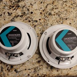 Brand new Kicker Marine 6.5" White boat powersport speakers car audio