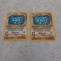 Holographic 1st Edition Base Set Machamp Pokemon Cards 