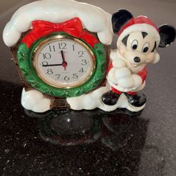 Vintage Christmas Mickey / Disney Clock 