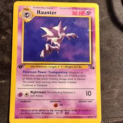 Haunter 1st Edition Fossil Red Hp Pokemon Card for Sale in Bakersfield, CA - OfferUp Haunter 1st Edition Fossil Red Hp Pokemon Card for Sale in Bakersfield, CA - OfferUp