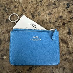 Coach keychain wallet blue