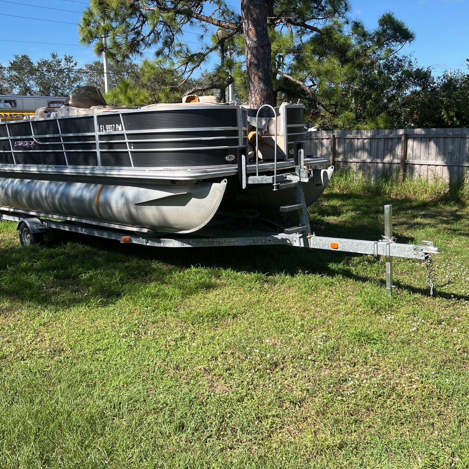 Pontoon and Trailer 