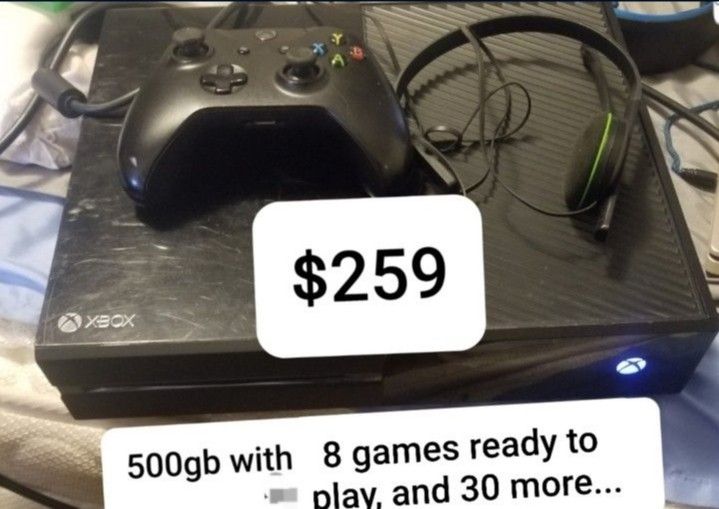 Xbox One With 8 Games Installed And 30 More... 1 Week Refund.  5 Star Seller. 