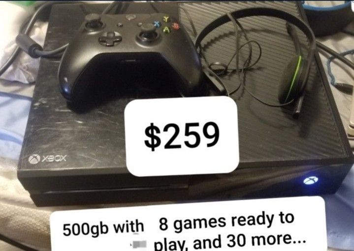 Xbox One With 8 Games Installed And 30 More... 1 Week Refund. 5 Star Seller.