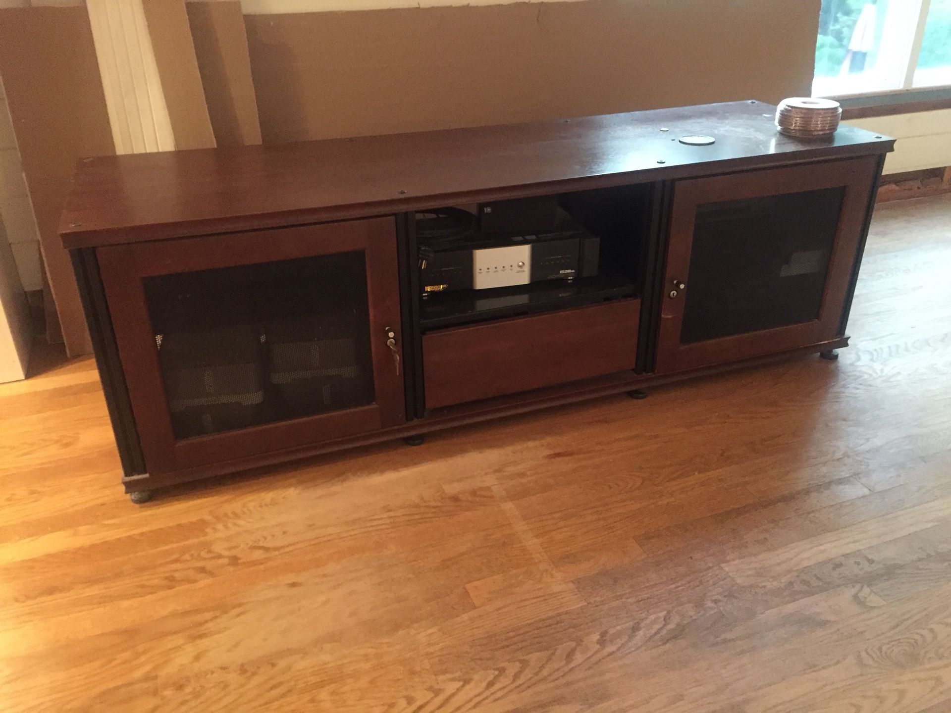 Salamander audio/video cabinet with drawer