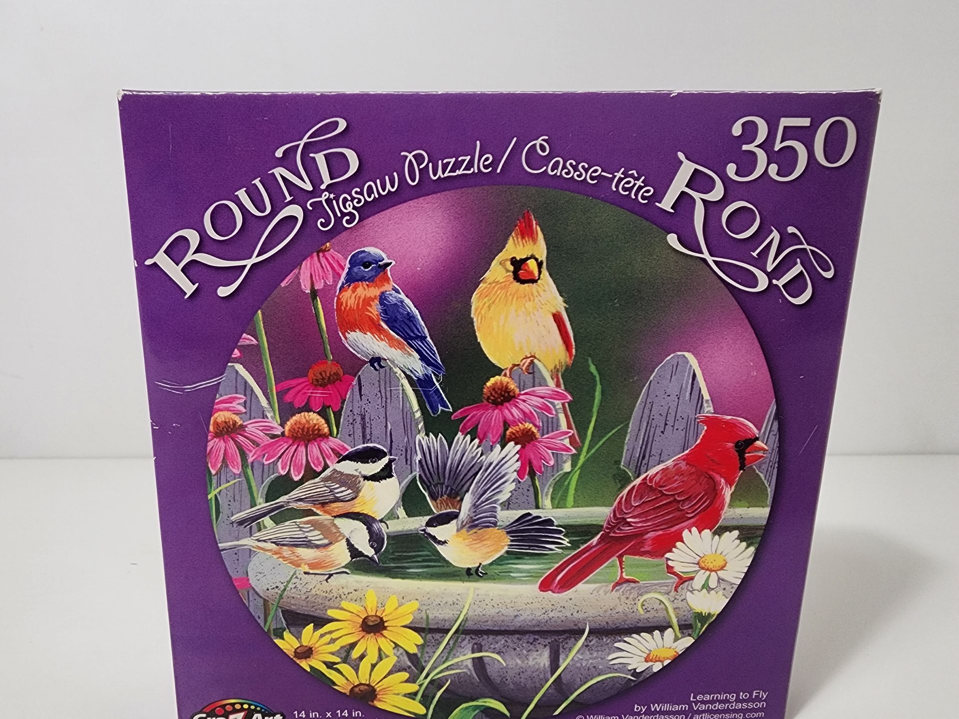 350-piece Round Jigsaw Puzzle titled Learning to Fly