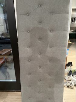 Fabric grey bedframe